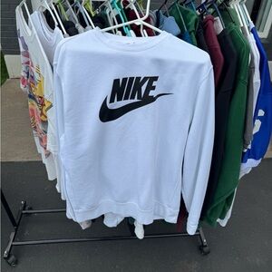 Nike Men's White Crewneck Sweater